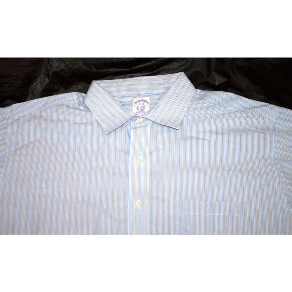 Brooks Brothers Classic 1818 Men's‎ Long Sleeve Button Front Shirt Size 18-34